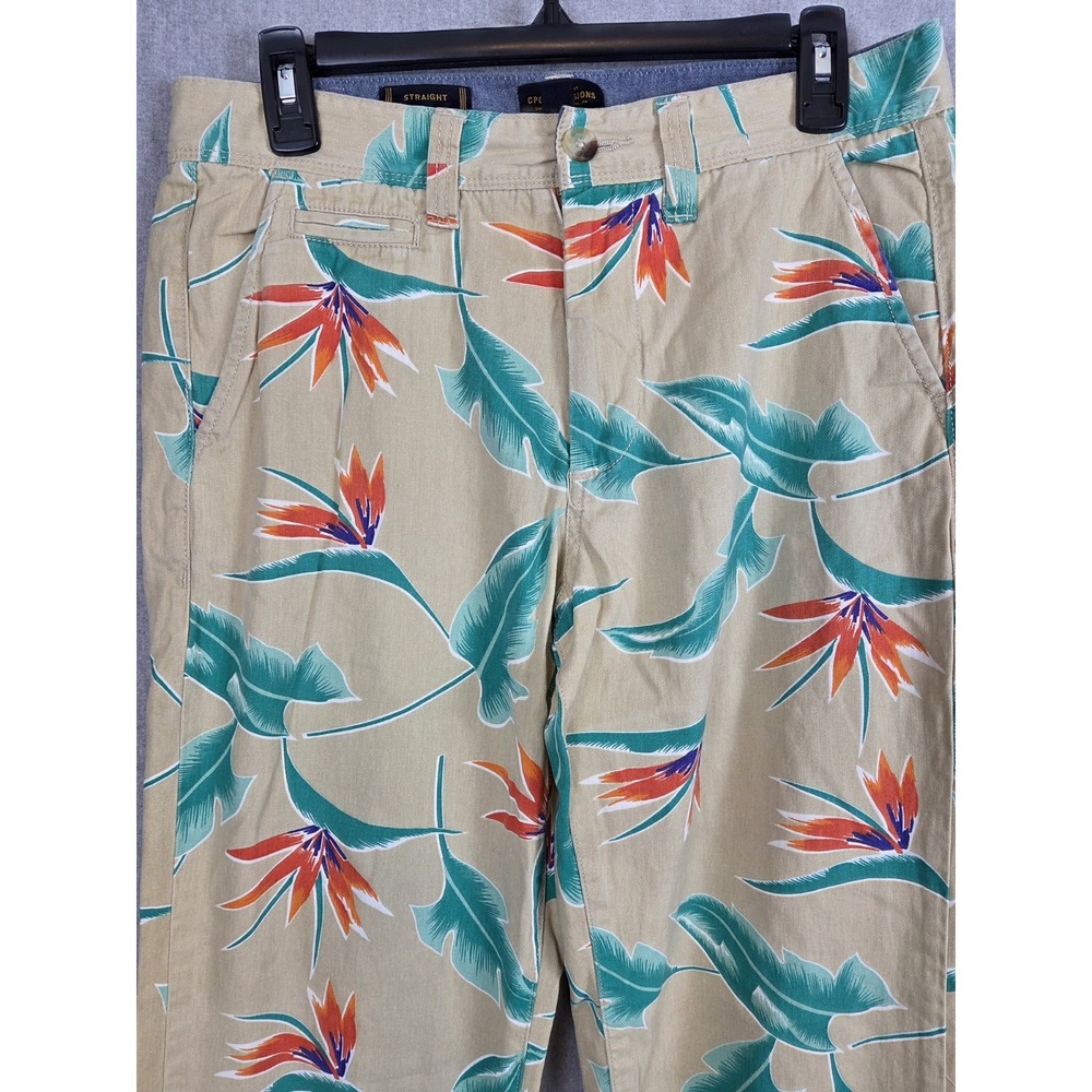 CPO Provisions Urban Outfitters Men's 31x32 Tropical Chino Pants‎ Floral Print